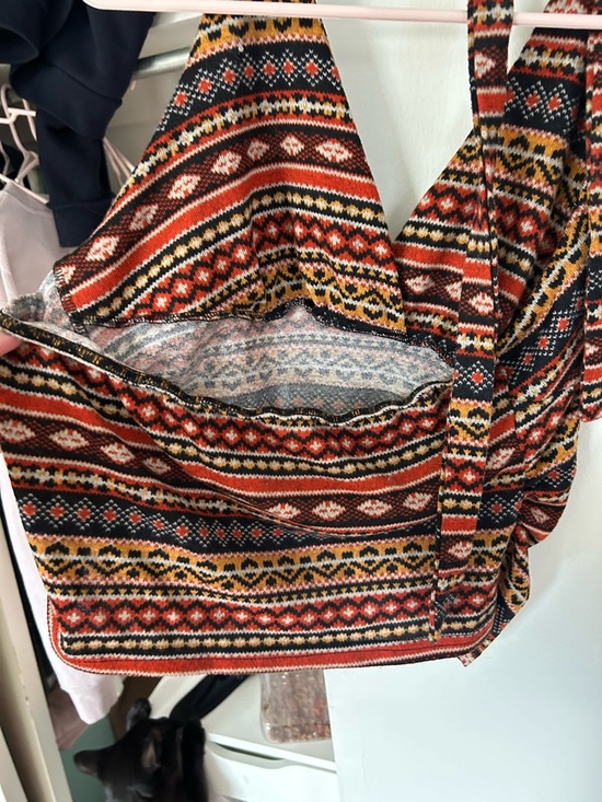 ROMWE Rust Multi Patterned Halter Camisole - Picture 3 of 4